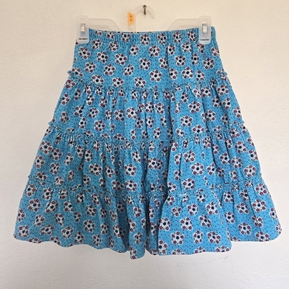 Hanna Andersson Girl's 100% cotton floral print skirt size 140 US 10